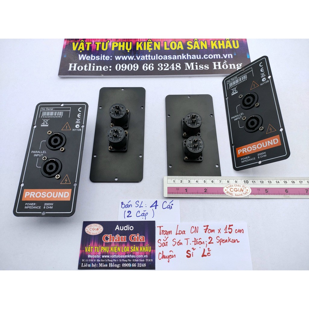 Trạm loa bằng sắt 7cmx15cm 4 cái Audio Châu Gia