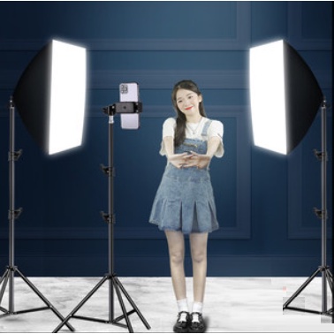 Combo Bộ 2 Đèn Softbox Led360+ Chân điện thoại, Phụ kiện Livestream Giá Rẻ