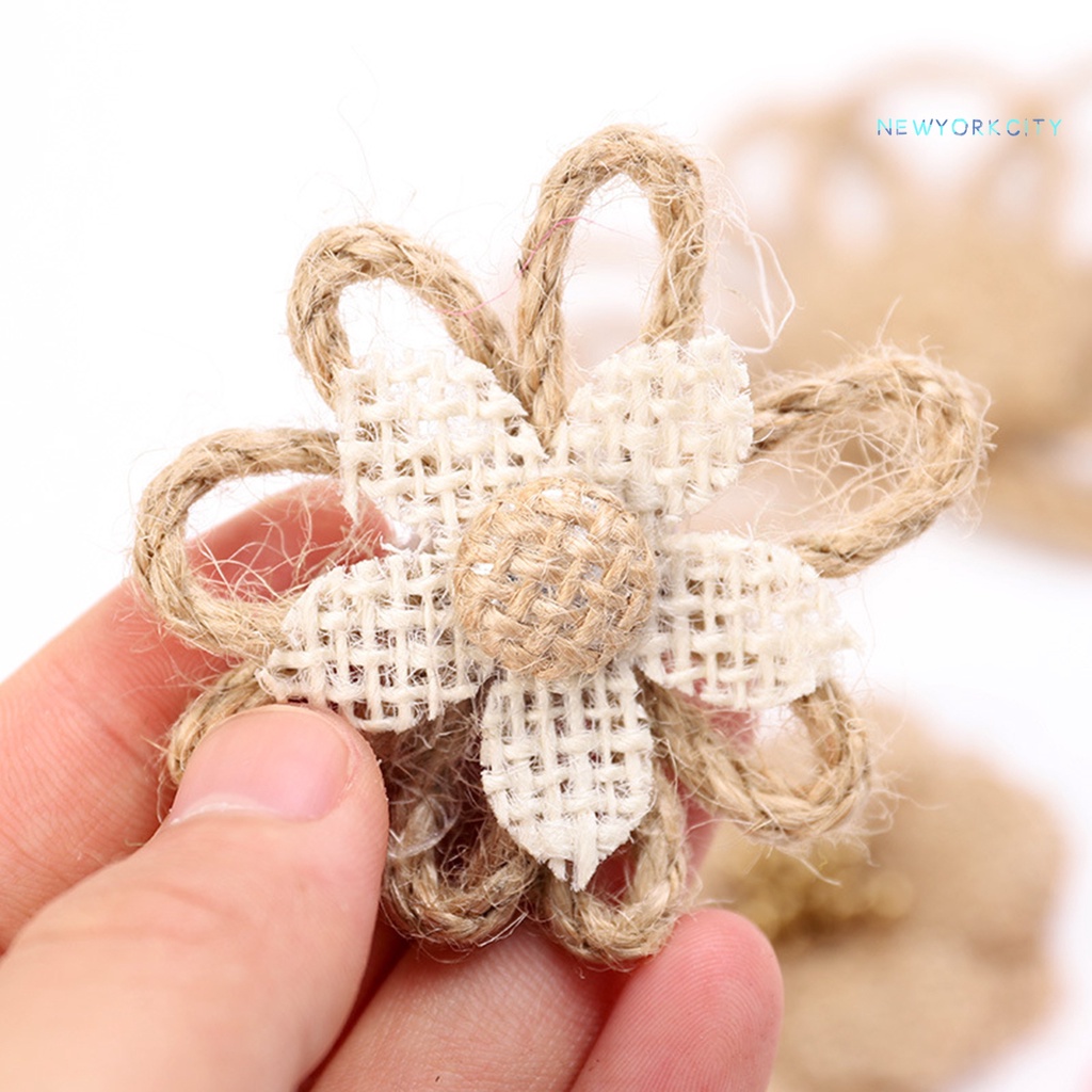 Ny-miếng Vải Lanh Thủ Công Thắt Nơ Hoa Mô Phỏng Đa Năng Thân Thiện Với Môi Trường Dùng Làm Quà Tặng Giáng Sinh