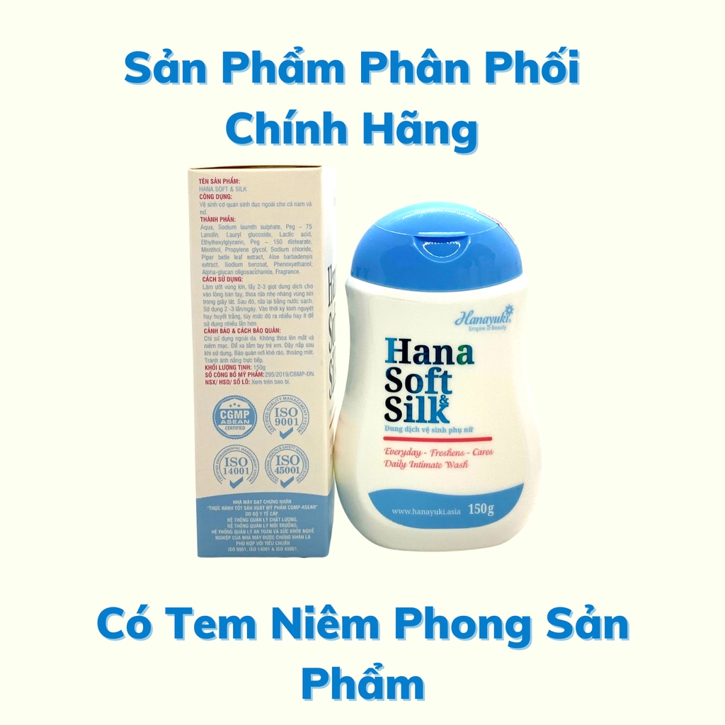 Dung Dịch Vệ Sinh Phụ Nữ Hana Soft Silk Chính Hãng 150