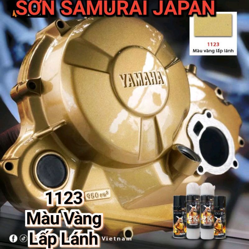 sơn xịt Samurai Japan màu vàng lấp lánh ánh kim -Mã 40/1123