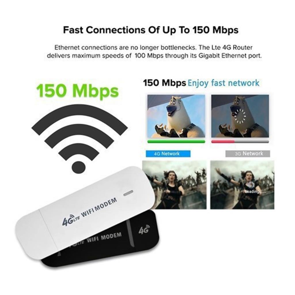 Unlocked 4G LTE WIFI Wireless USB Dongle Stick Mobile Broadband SIM Card Modem/4G LTE Modem wifi Dongle Router Wireless USB Router 3G/4G wifi router Broadband 100Mbps SIM Card Network Pocket Mobile Hotspot/Wifi Modem4G Modem Router RS810 Unlocked Bypas