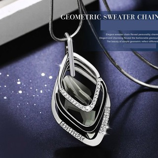 Dây chuyền dài đá nhân tạo đuôi công BHDC69