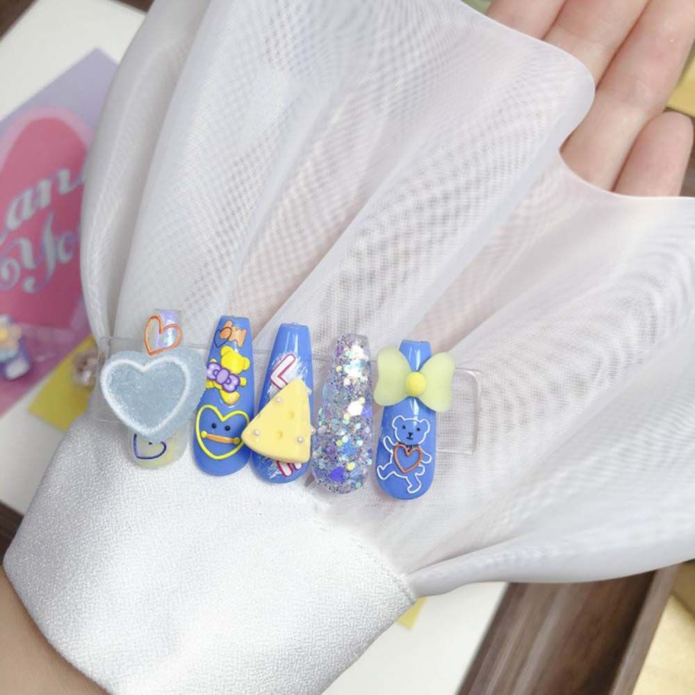 [Hàng mới về] Miếng dán trang trí móng tay nghệ thuật họa tiết mặt cười hoạt hình 5D nhiều màu sắc đáng yêu