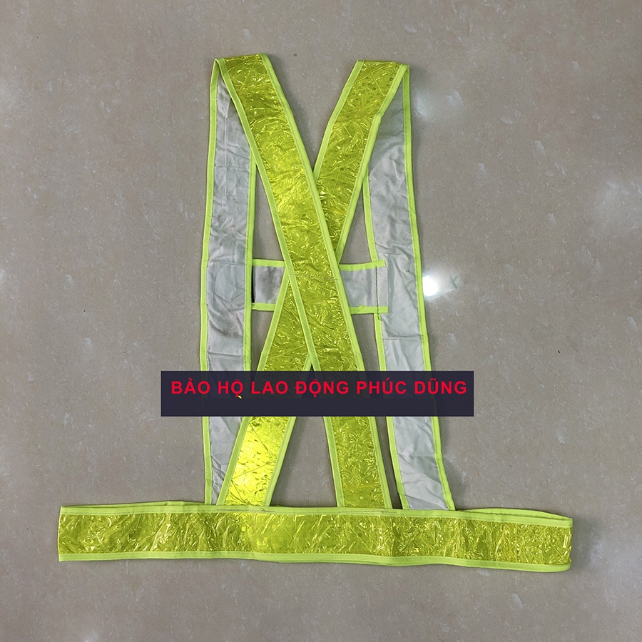Áo phản quang giá rẻ, dây phản quang khoác ngoài đi phượt miếng dán tiện lợi ôm sát người phát sáng tốt môi trường tối