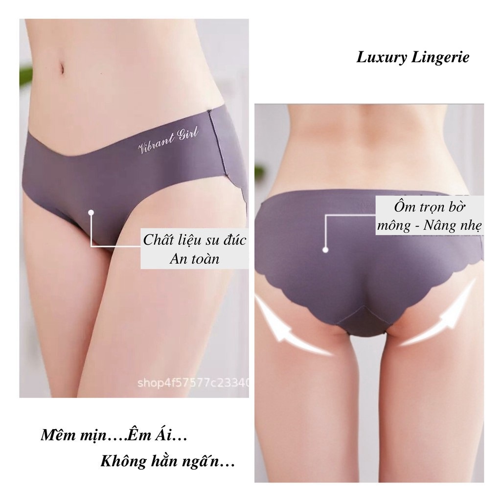 Quần Lót Nữ, Quần Lót Đúc Su Trơn Viền Sóng không lộ đường may - Mã QL 1028