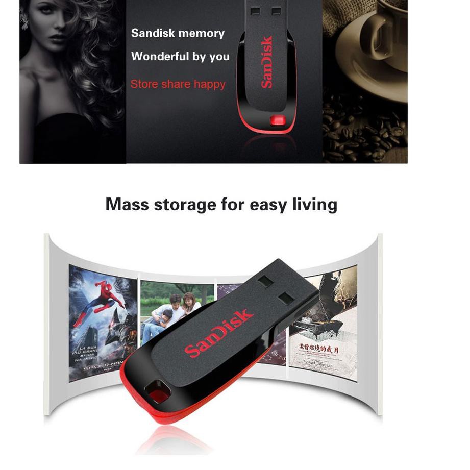 Usb 2.0 Code-770 Sandisk Cruzer Blade Cz50 128gb 64gb 32gb