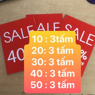Combo 15 bảng sale+ 10 bảng đồng giá+ 10 kẹp sale+ 2 cây siêu thị khổ A4+ 1 cây khổ A3