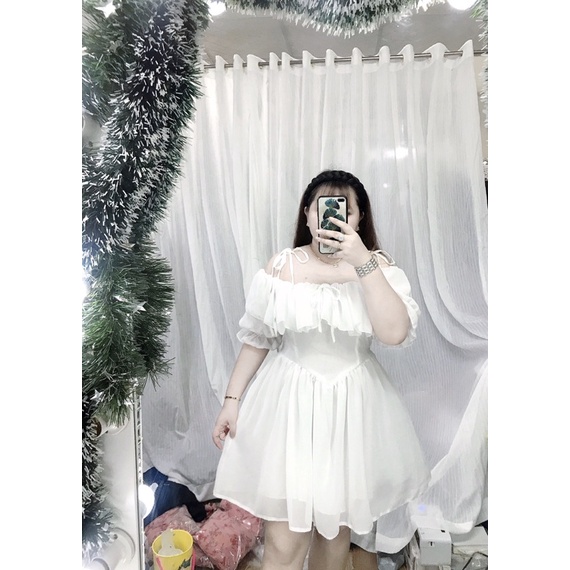 ĐẦM VOAN BÈO RỚT VAI HOÀ MINZY 60-90KG