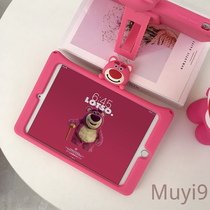 Ốp máy tính bảng họa tiết gấu cho iPad 2018 Mini1/2/3 Mini4c Mini5 AIR2 Pro9.7 2/3/4 6 | BigBuy360 - bigbuy360.vn