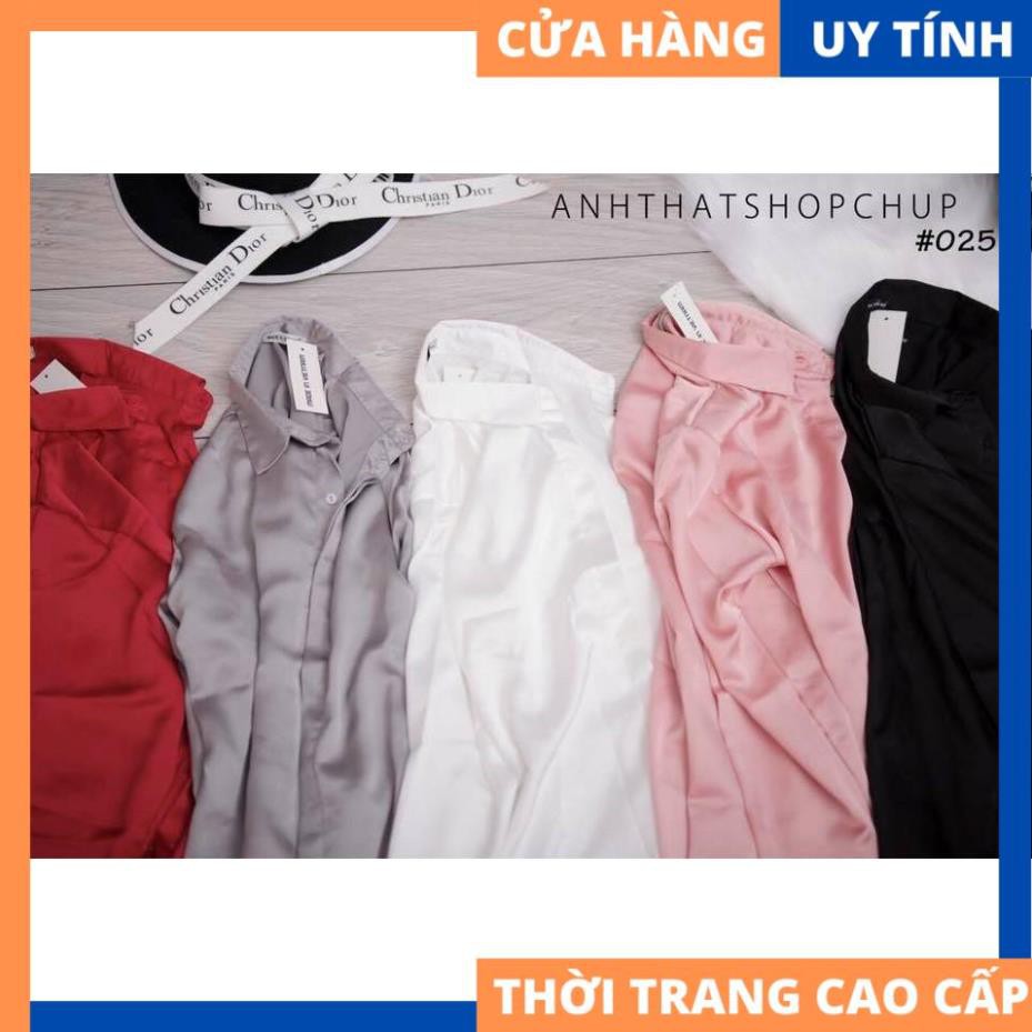 Áo sơ mi phi bóng tay dài phong cách [HÀNG CAO CẤP]