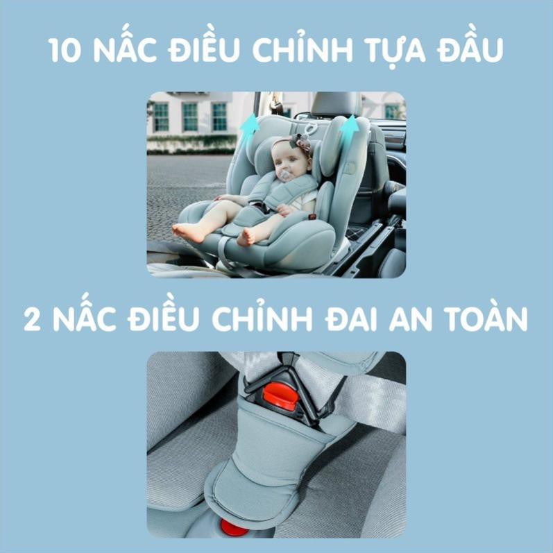 Ghế ngồi ô tô trẻ em Doux xoay 360 độ isofix 0-12 tuổi