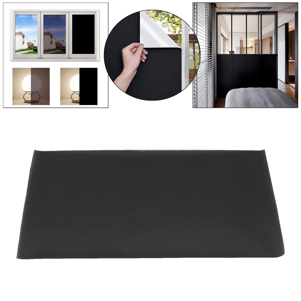 Miếng dán màu đen 100% chắn ánh sáng riêng tư cho cửa sổ thuỷ tinh
