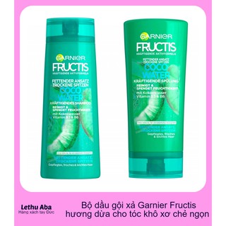 Bộ Dầu Gội Fructis Coco Water dành cho tóc khô xơ chẻ ngọn