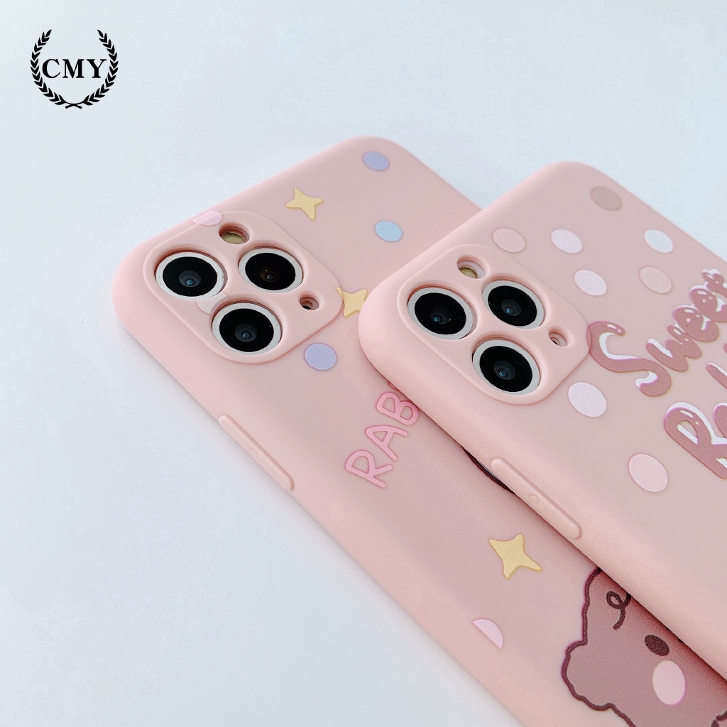 Ốp điện thoại in hình gấu và thỏ hoạt hình dễ thương cho iPhone 11/11Pro 11Pro Max X XR XS XS MAX 7 8 Plus SE | BigBuy360 - bigbuy360.vn