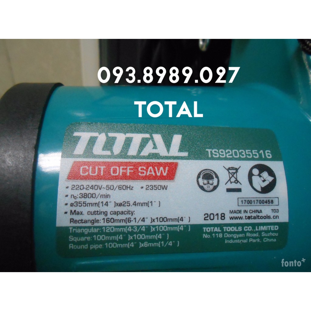 MÁY CẮT SẮT BÀN TOTAL 2350W - 355mm TS92035526