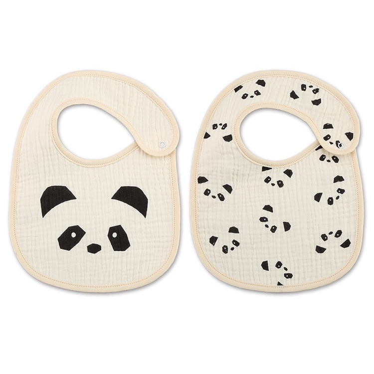 Bộ 2 Yếm Ăn cotton Chống Thấm Nước Xinh Xắn Tiện Dụng Cho Bé