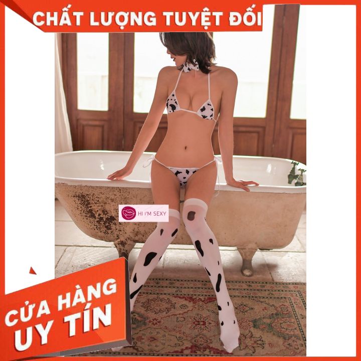 🚙FREESHIP VỚI HOÁ ĐƠN 50K🚙 🍋Hot trend🍋Cosplay Bò Sữa siêu hot, bộ đồ lót hoá trang Bò Sữa cao cấp mùa hè