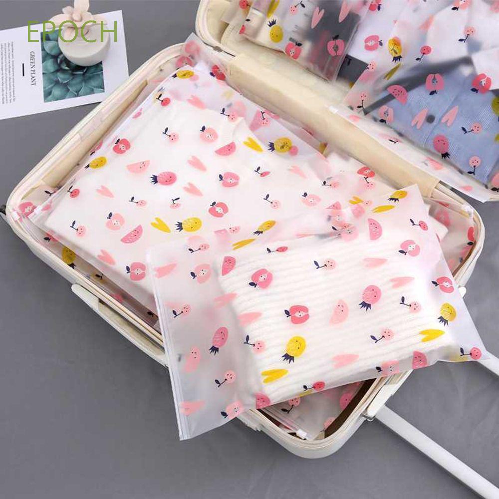 [Hàng mới về] Túi đựng mỹ phẩm trong suốt chống thấm nước họa tiết trái cây đa năng tiện dụng