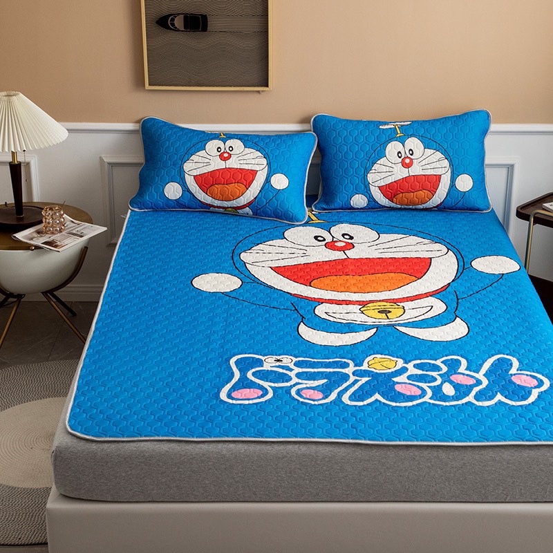 Chiếu điều hoà mủ cao su non 5D Latex mẫu cho các bé yêu thích (tặng kèm 2 vỏ gối đồng bộ )