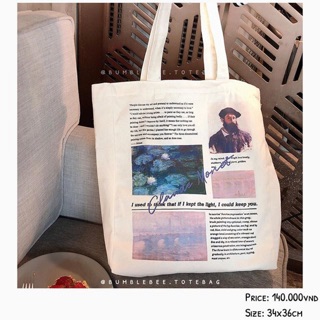 “Claude Monet” tote bag.