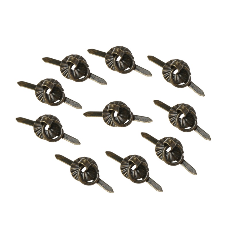Set 10 Tay Nắm Ngăn Kéo Tủ Bằng Đồng Màu Sắc Xanh Lá