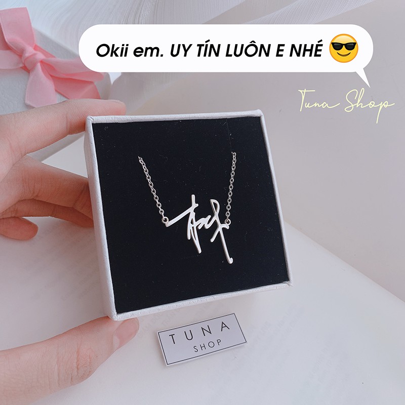 Dây chuyền Bạc thiết kế theo yêu cầu, Vòng cổ Bạc cắt chữ theo yêu cầu TUNA SILVER 𝑨̉𝒏𝒉 𝒕𝒉𝒂̣̂𝒕 𝐂𝐚𝐦 𝐤𝐞̂́𝐭 𝐜𝐡𝐮𝐚̂̉𝐧 𝐁𝐚̣𝐜