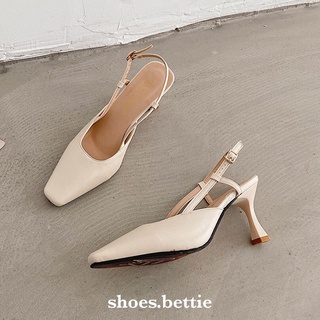 Slingbacks mũi vuông gót mảnh cao 5cm