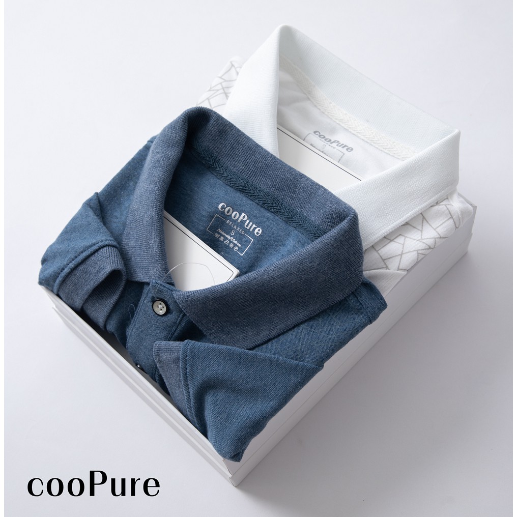 Áo thun polo nam cooPure chất vải 100% cotton, họa tiết Diamond NO.1685 (5 màu)