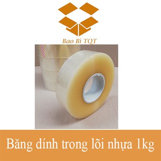 Băng dính OPP (1kg)-Băng dính 1kg lõi nhựa siêu mỏng