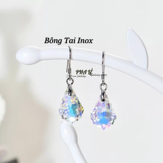 Bông Tai Pha Lê Hình Thông Được Thiết Kế Từ Pha Lê Swarovski và Bạc S925