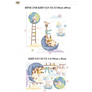Decal dán tường Thỏ con ca hát cùng bạn
