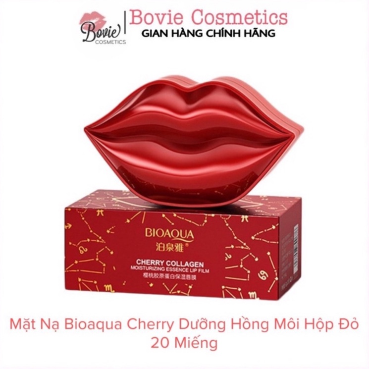 (Hộp 20 Miếng) Mặt Nạ Dưỡng Môi Bioaqua / Zozu Cherry Collagen