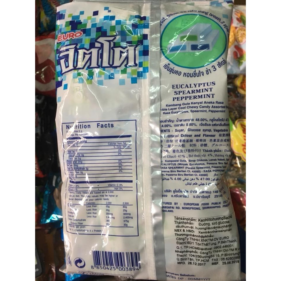 Kẹo Hitto Thái Lan 100 viên (1 gói 280gr)