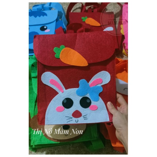 Ba lô size to vải nỉ đồ dùng mầm non