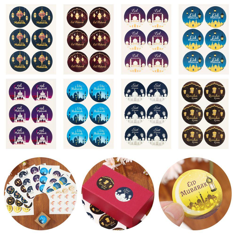 Set 60 / 120 Nhãn Dán Trang Trí Bánh Kẹo Phong Cách Hồi Giáo