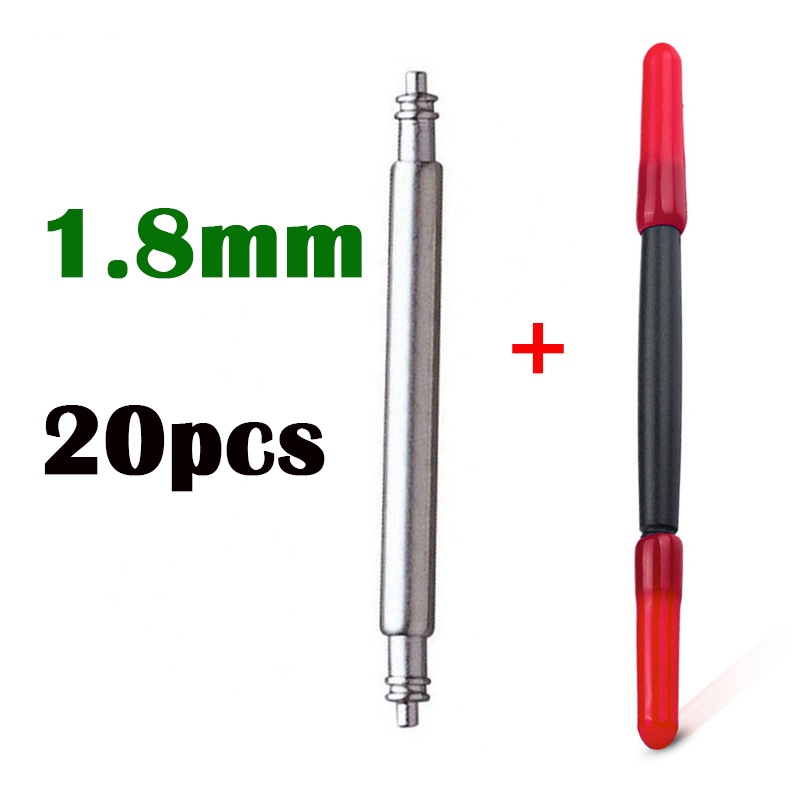 Set 20 Chốt Dây Đồng Hồ Đeo Tay Bằng Thép Không Gỉ 1.8mm/1.5mm 8-18 19 20 21 22 23 24 26Mm