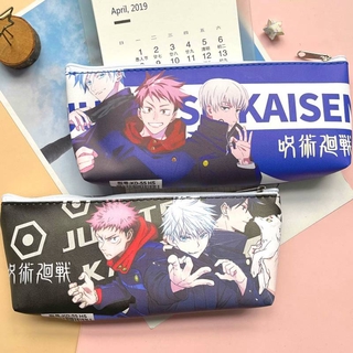 Hộp bút 22cm hoạt hình nhiều mẫu Anime Jujutsu Kaisen Itadori Yuuji Gojou Satoru Pencil Case Cute Canvas Zipper Pencil Bag Pencil Box Stationery storage bag kids gift