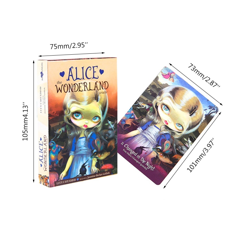 Bộ Bài Tarot 45 Lá In Chữ Tiếng Anh Alice The Wonderland