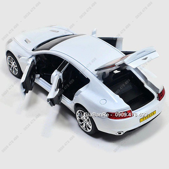 XE MÔ HÌNH SẮT KIỂU DÁNG ASTON MARTIN RAPIDE MỞ 4 CỬA TỈ LỆ 1/ 32  - TRẮNG - 9600T