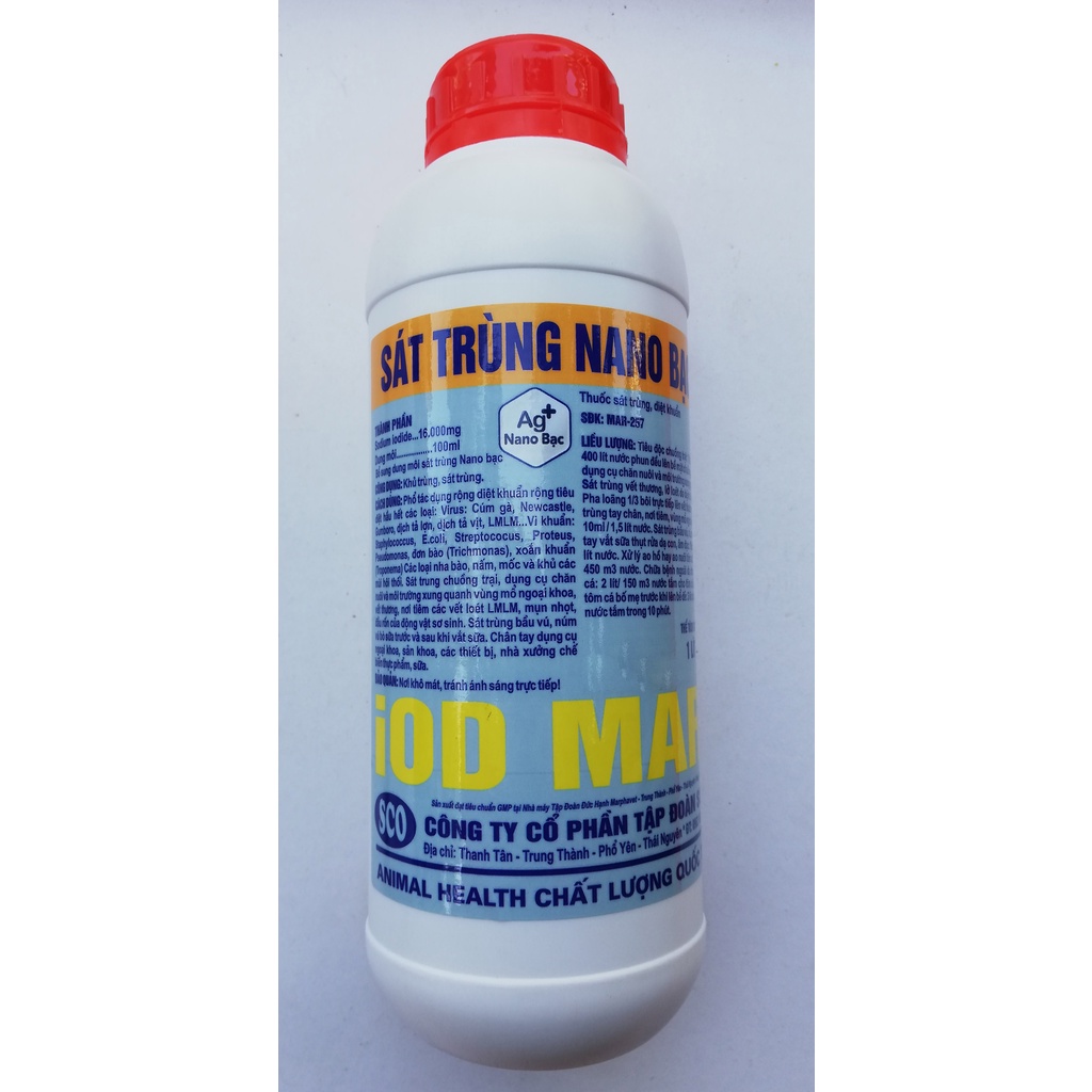 1 lít IOD MAR 16 % SÁT TRÙNG NANO BẠC, DUNG DỊCH SÁT TRÙNG DIỆT KHUẨN