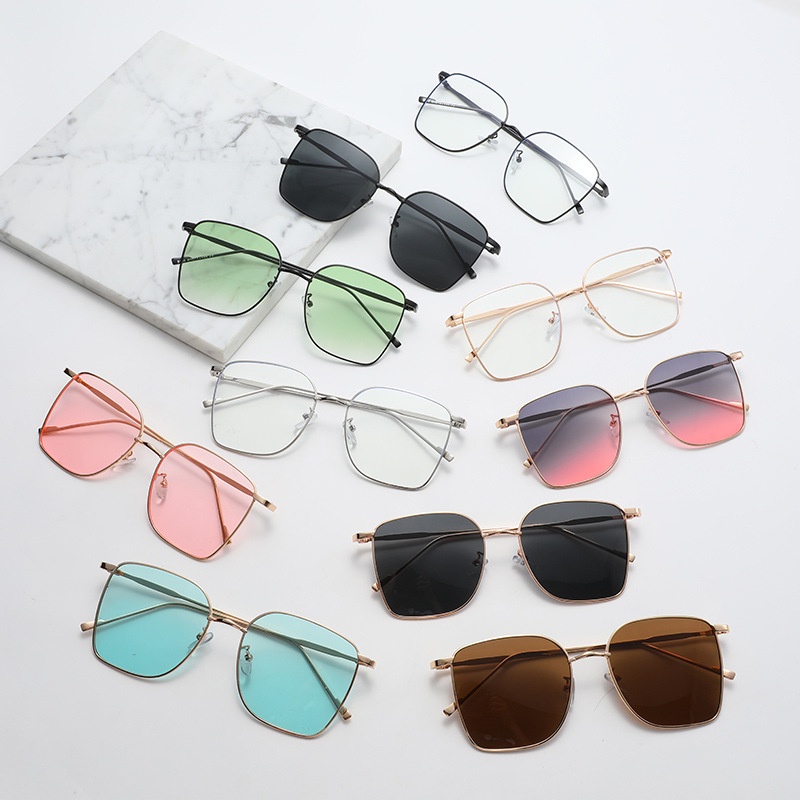 Kính Mát Gọng Vuông Thay Đổi Màu Sắc Phong Cách Đường Phố Đơn Giản Thời Trang Cho Nữ