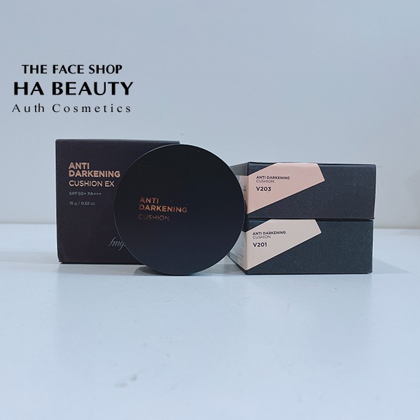 Phấn nước trang điểm chống nắng che phủ tốt khuyết điểm hàn quốc The Face Shop Anti Darkening Cushion Ex 15g SPF50+PA+++ | BigBuy360 - bigbuy360.vn