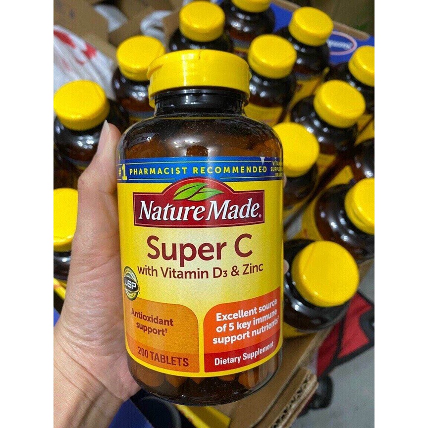 VIÊN UỐNG TĂNG CƯỜNG ĐỀ KHÁNG SUPERC [NATURE MADE] 200V