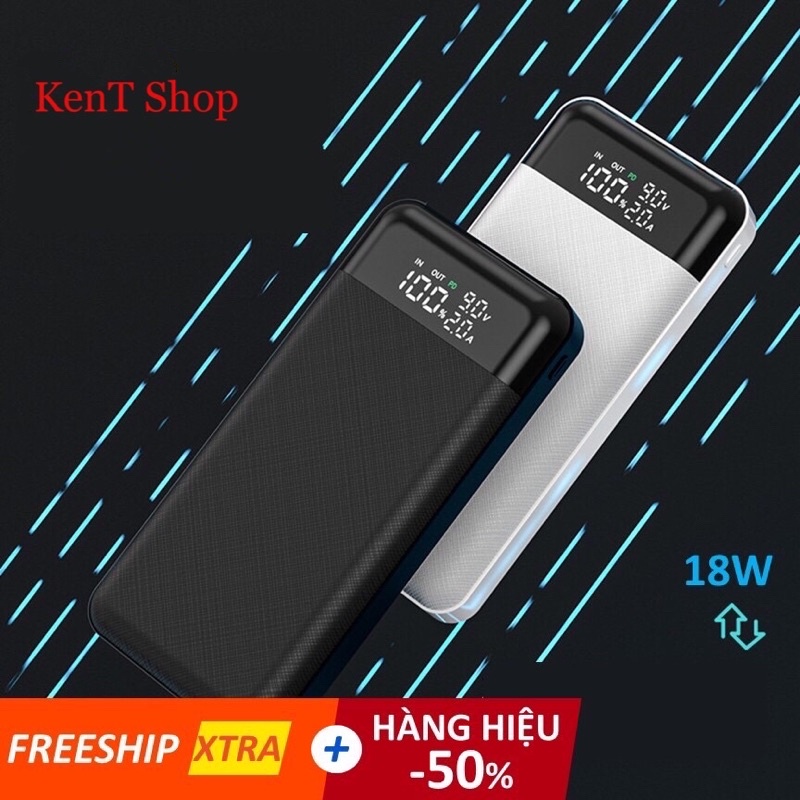 Box sạc dự phòng 20.000mah hỗ trợ sạc nhanh PD & QC 3.0