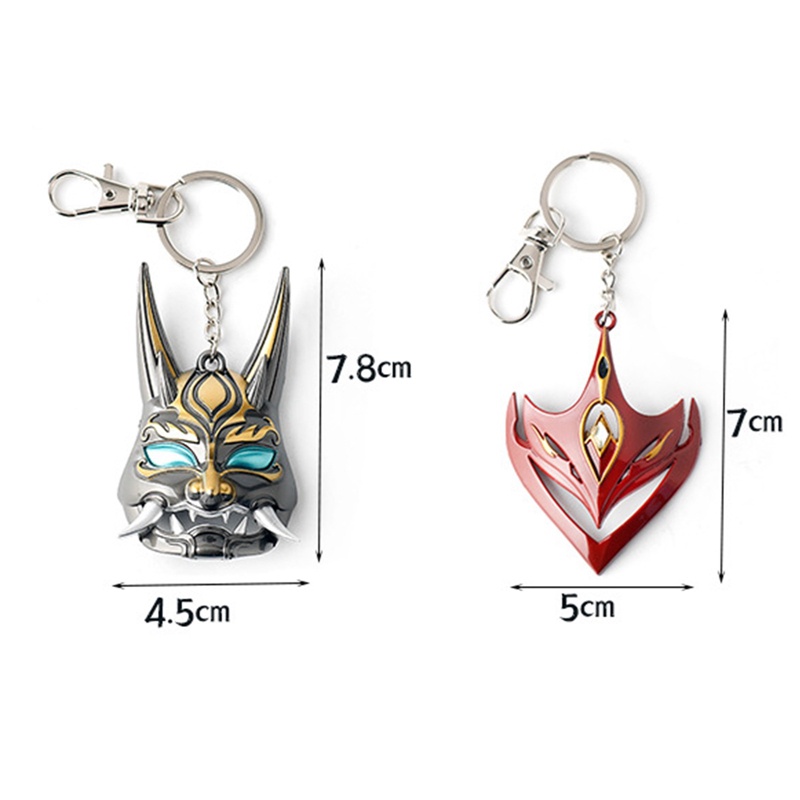 Móc Khóa Hình Mặt Nạ Hóa Trang Nhân Vật Trong Game Genshin Impact Xiao Yaksha