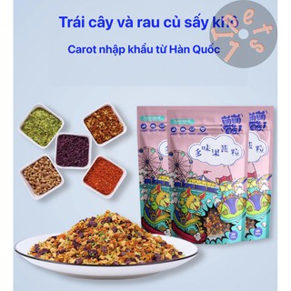 100gr 5 loại củ sấy khô trộn hạt cho chó mèo cưng
