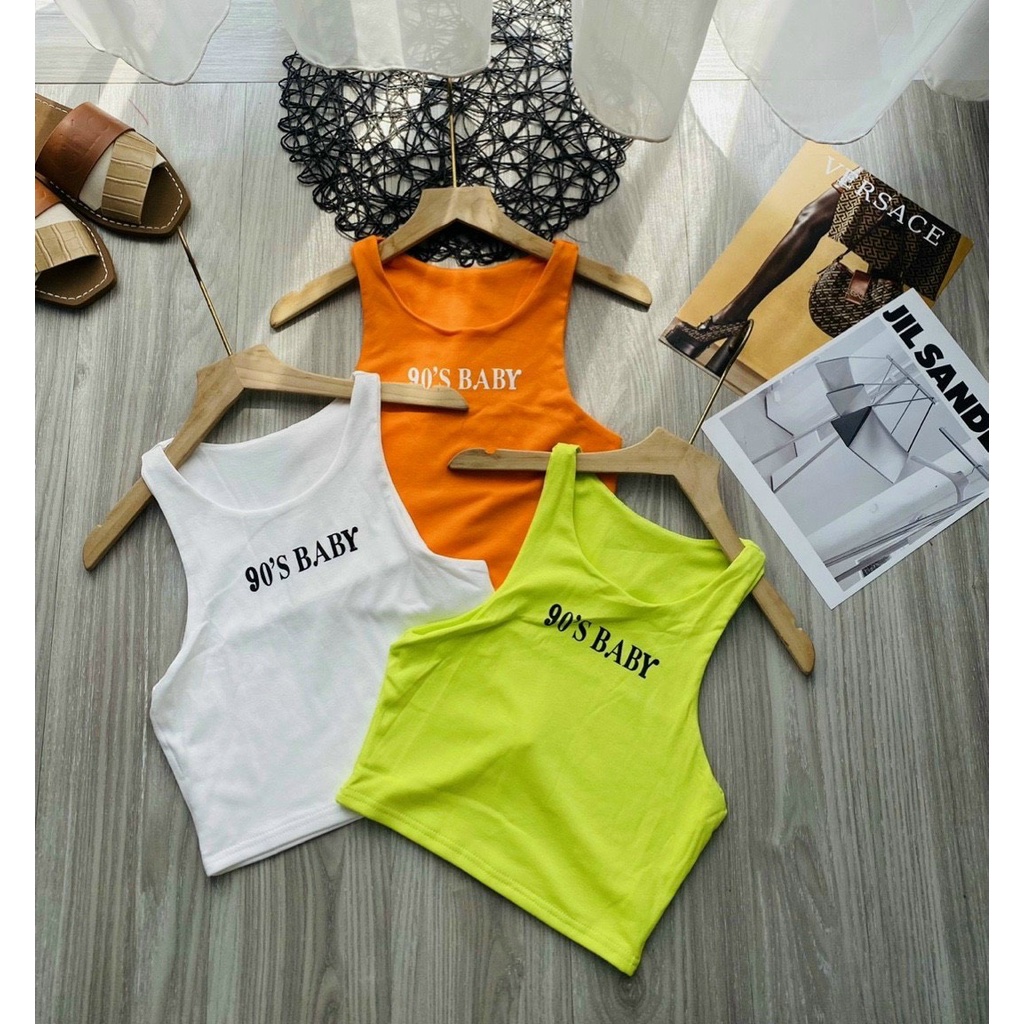 Áo Ba Lỗ 2 Lớp In Chữ