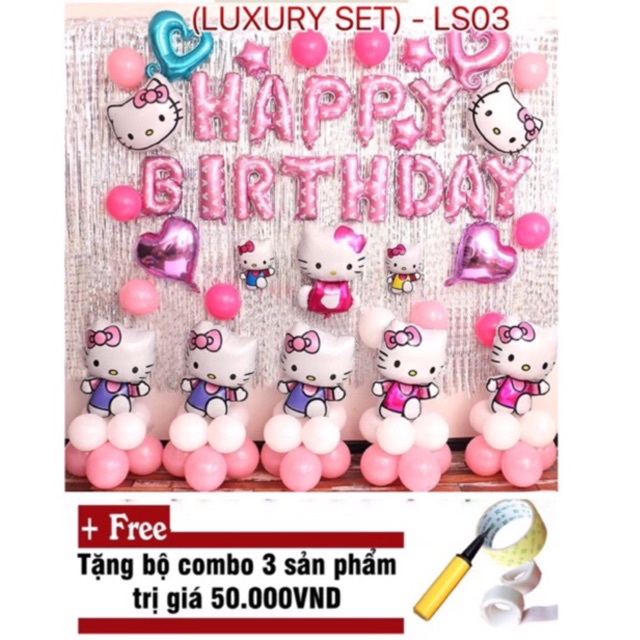 Set bóng trang trí sinh nhật cho bé. LS03