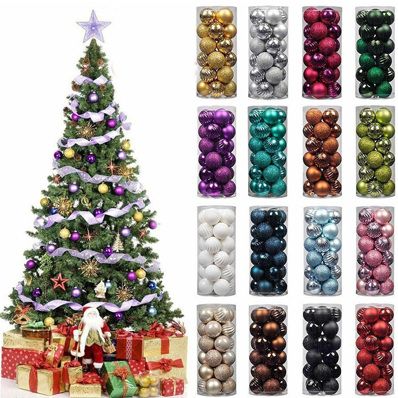 24 Trái Châu Lấp Lánh Trang Trí Cây Thông Noel